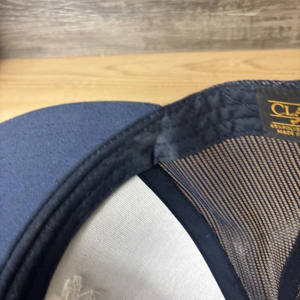 1764 Golf Hat Cap Snap Back Navy Blue Mesh Trucker Embroidered